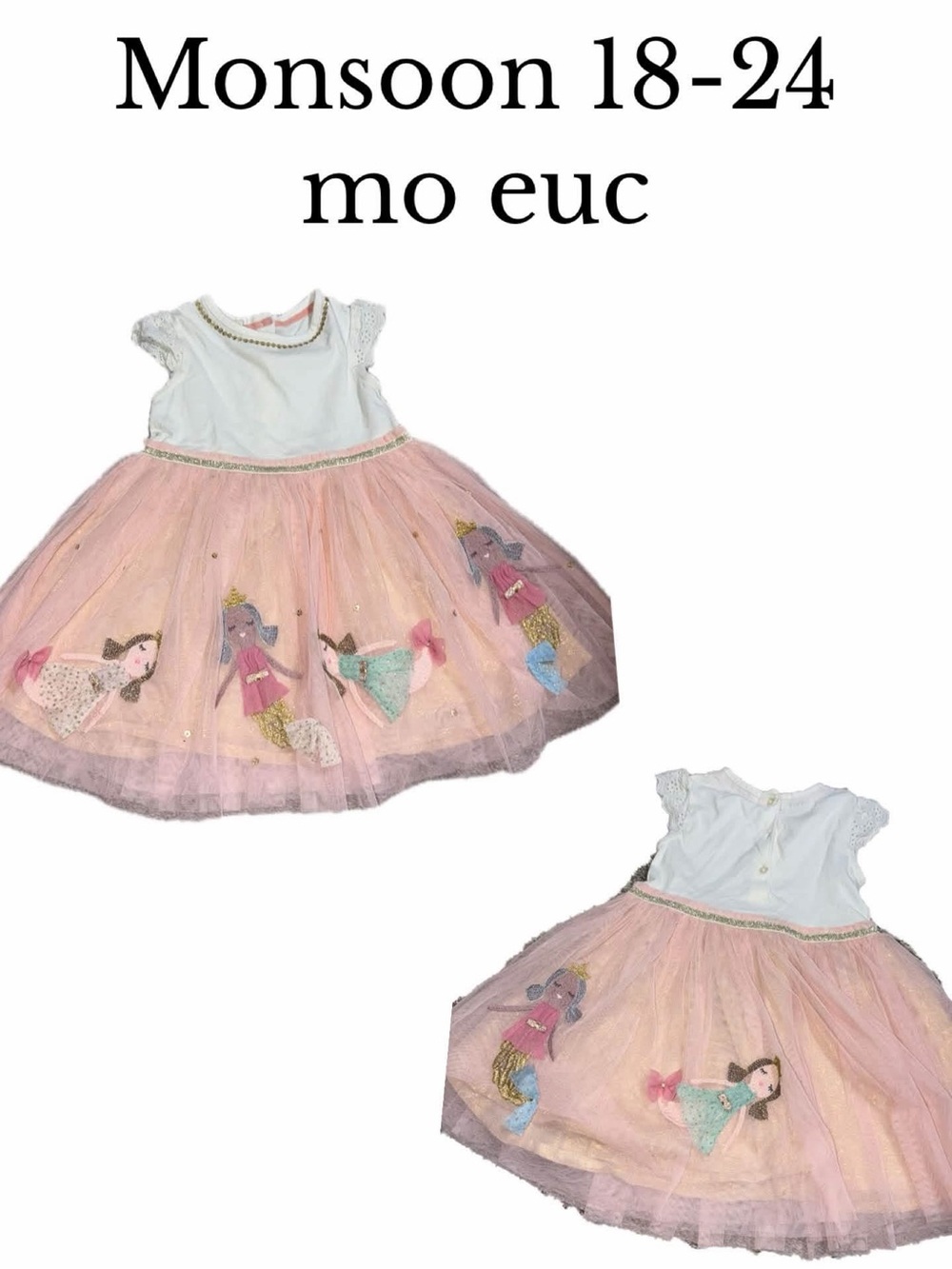 Monsoon 18-24 month mermaid fairy tulle dress